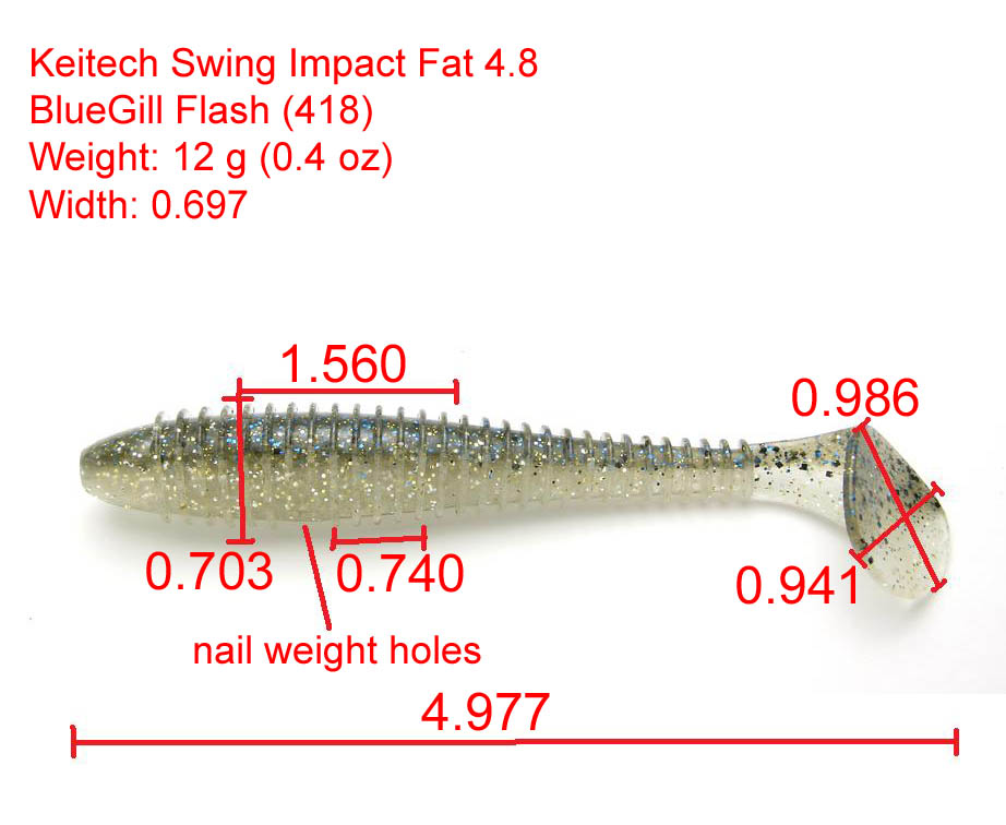 Keitech Fat Swing Impact - Bluegill Flash - 4.8